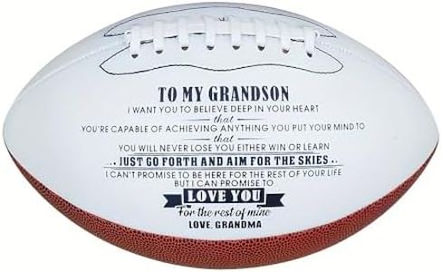 ''To My Grandson'' ''To My Son'' Print American FootbaPrint American Footballs For Outdoor Training And Recreational Play With Official Standard Size, Birthday Gift For Children (Grandma to grandson)