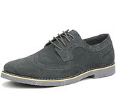 alpine swiss Beau Mens Dress Shoes Genuine Suede Wingtip Oxfords Gray 8 M US