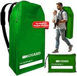 ONGUARD Waterproof Single and Double Stroller Bag for Airplane - Travel Stroller Cover - Airplane Stroller Travel System - Gate Check Stroller Bag - Baby Airplane Essentials - Green