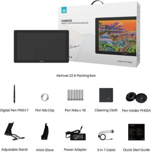 HUION KAMVAS 22 Drawing Tablet – 21.5" Pen Display for Artists
