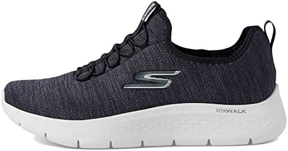 Skechers Men's Gowalk Flex-Athletic Slip-on Casual Walking Shoes with Air Cooled Foam Sneakers, Black/White 2, 13 X-Wide