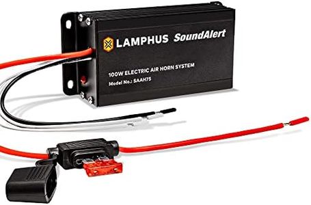 LAMPHUS SoundAlert 100W Police Air Horn Amplifier [Manual Control or Stock Bybass] [IP67 Waterproof] [100 W Speaker Compatible] Electronic for Emergency Vehicles Trucks Cars SAAH77