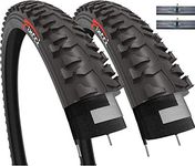 Fincci Set Pair 20 x 1.75 Tyre Inch 47-406 Tyres with Schrader Inner Tubes for BMX and MTB (Pack of 2)