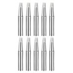 uxcell Soldering Iron Tips 4mm x 6.5mm Flat Edge Replacement for Solder Station Tip 900M-T-3.2D Silver 10pcs