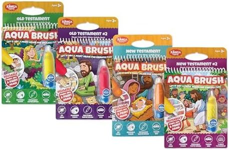 KangaToys 4 Pack of Aqua Brush Activity Books for Kids Ages 3+: Old Testament #1, Old Testament #2, New Testament, and New Testament #2 Set
