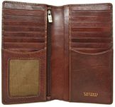 Visconti High End Veg Tanned Leather Tuscany Breast Pocket Long Wallet Cash Card ID Holder RFID Anti Theft TSC45 (Tan)