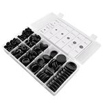 KATUR 200Pcs Closed Rubber Grommet Assortment, Firewall Solid Closed Hole Plug for Wire Electrical Appliance Plumbing, 7 Sizes