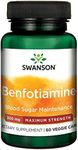 Swanson Maximum-Potency Benfotiamine 300 Milligrams 60 Veg Capsules