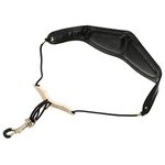 OSALADI Saxophone Neck Strap Adjustable Soft Sax Leather Strap for Alto Sax Tenor Clarinet Baritone Soprano Horn Music Instrument