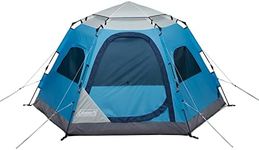 Coleman 4-Person Camping Tent, Pop-Up Camp Burst, Quick 45s Setup, with Dark Room Option, Waterproof, 360° Views, Resist Winds up to 35 mph