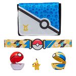 Pokemon Bandolier Set - Features a 2” Pikachu Figure, 2 Clip ‘N’ Go Poke Balls, a Clip ‘N’ Go Poke Ball Belt, and a Clip ‘N’ Go Carrying Bag - Bag Folds Out Into Battle Matt for 2 Figures