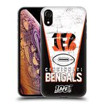 Head Case Designs Officially Licensed NFL Banner Cincinnati Bengals Logo Art Soft Gel Case Compatible With Apple iPhone XR