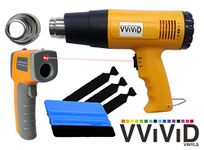 VViViD Professional Heat Gun Automotive Vinyl Wrap Tool Including Precision Nozzle and 3M Toolkit (Incl. Nozzle, Toolkit & Digi. Thermometer)
