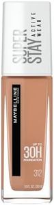 Maybelline New York Super Stay Full Coverage Active Wear Liquid Foundation For All Skin Types, Matte Finish With 30 Hr Wear, Transfer Proof, 312, Golden, 30Ml, Pack Of 1