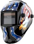 TOOLIOM Solar Powered Welding Helmet Auto Darkening for TIG MIG ARC Welder Mask with Adjustable Shade Range 4/9-13 Blue Eagle Design