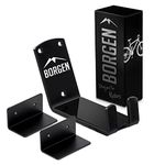 Borgen Bike Wall Mount - Bike Wall Rack Pedal for E-Bike, MTB or Road Bike with Support Bracket and Wall Protection Pads