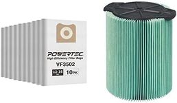 POWERTEC 75002-P5 (10PK) Filter Bag