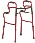 Medline 3-in-1 Two-Button Walker, Red