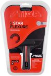 STIGA Table Tennis Bat Flexure 5-Star Racket for Offensive Players with 5-Ply Blade, 5-Star Rubber, 2.0 mm Sponge, Professional Grip