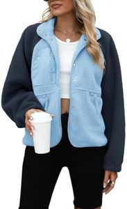 Yanekop Womens Fleece Jacket Button Down Sherpa Jacket Fuzzy Sweaters
