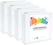 4 Pack 3 inch 3 Ring Binders, Rugge