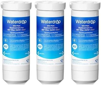 Waterdrop Water Filter Replacement for GE® XWFE®, Built-in Chip, 3 Pack
