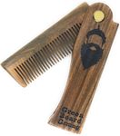 Tree-mendous Sandalwood Folding Comb - Folding Wooden Comb by Green Beard Grmng - Men's Hair, Beard, and Mustache Styling Comb - Pocket Sized, Heavy Duty, Sandal Wood Comb for Every Day Grooming