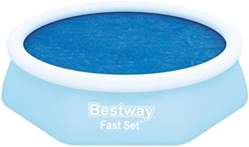 Bestway Flowclear™ Solarabdeckplane, Ø 210 cm, für runde 244 cm Fast Set™ Pools, blau
