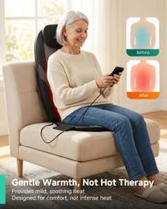 Snailax Back Massager with Heat – Portable Chair Pad for Pain Relief