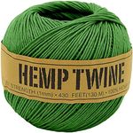 Bean Products Hemp Twine - High Tensile Strength and Durable - Made with 100% Hemp - Perfect for Jewelry, Arts & Crafts, Decoration, Cooking - 1MM, 100G/430 Ft. - 20 lb. Test Strength - Green