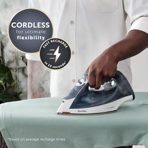 Breville Turbo Charge Cordless Iron – Powerful Steam, Lightweight