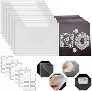 10 Pieces A4 Size Clear Plastic Pockets and Rubber Soft Magnet Sheets Magnetic Storage Sheet Set for Cutting Dies Storage 0.5mm Thick,Cutting Dies Stencil Crafting Die Cuts Stamps Storage and Organize