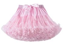 Girls Puffy Tutu Skirt Toddler Baby Tulle Princess Pettiskirt Birthday Party Elastic Waist Layered Skirt 0-12Years,Pink/M,Medium