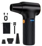 Compressed Air Duster, 250000RPM Electric Air Duster with Brushless Motor, Jet Dry Blower Replace Air Can - No Canned Air Duster, Air Blower for Computer, Keyboard, House, Pet and Car