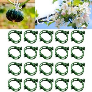 Plant Support Clips Reusable Garden Clips, Secured Plastic Plant Clips, Tomato Support Clips for String Trellis for Climbing Plants Outdoor Indoor Plant Flowers Stem Vine Fixing Clips (50, Green)