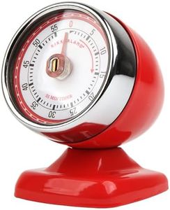 Kikkerland Vintage Streamline Kitchen Timer, Red