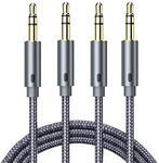 AUX Cable, 8ft Goalfish 3.5mm Male to Male Audio Cord [2Pack, Hi-Fi Sound] Nylon Braided Auxiliary Cable for Car/Home Stereos, iPhone iPod iPad, Headphone, Smartphone, Tablet, Speaker (2.4m)