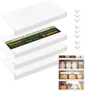 Wire Shelf Covers, 40" W X 16" D PVC Wire Rack Covers for Pantry (4pcs)