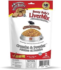Benny Bullys LiverMix Crumbs & Powder 1Lb - Freeze Dried Beef Liver Dog Treats, High Protein, Low Fat, Nutrient Rich, Healthy Snack for Dogs, All Natural Ingredients - (454g)