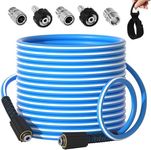 SITIMIMIL 25FT X 1/4" Pressure Washer Hose，M22-14mm Kink Resistant Pressure Washing Extension Hose with Pressure Washer Accessories,Power Washer Hose Replacement for Sun Joe,Simpson,Ryobi(3600PSI)