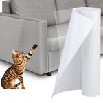 Anti Cat Scratch Furniture Protector 236 x 12 Inch Large Couch Protector for Cats Single-Sided Sticky Couch Protector Clear Couch Corner Guards Tape for Furniture Couch Sofa Door Walls