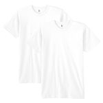 American Apparel Unisex Fine Jersey T-Shirt,Style G2001,Multipack, White (2-Pack), Large