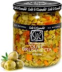 Mediterranean Olive Bruschetta - Gluten-Free Green Olive Sandwich Spread with Olive Oil for Muffuletta, Sandwiches, Dips, Crackers, Salads, & Appetizers - Sable & Rosenfeld - 16 Ounce