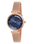 Giordano Analog Watch for Women Water Resistant Fashion Watch Round Shape with 3 Hand Mechanism with Mesh Metal Band Wrist Watch to Compliment Your Look/Ideal Gift for Female - GD-60009