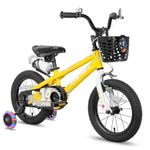 JOYSTAR Pluto Kids Bike 12 Inch Toddlers Bike with Training Wheels for Boys Girls Kids' Bicycle for Age 2-4 Years Yellow