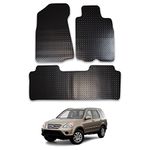 Car Mats for Honda CR-V (2002-2006) Tailored Fit Rubber Floor Mat Set Accessory Black Custom Fitted 3 Pieces - Anti-Slip Backing, Heavy Duty & Waterproof