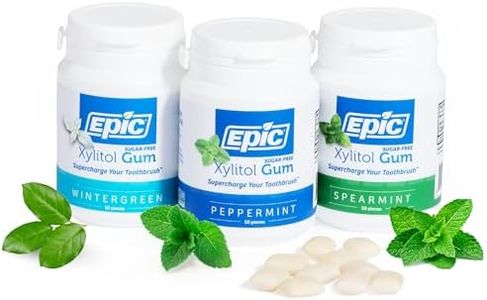 Epic Gum - Aspartame Free 100% Xylitol - Chewing Gum Sugar Free Gum - Peppermint, Spearmint, Wintergreen Variety, 50 Pieces (Pack of 3)