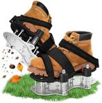 MAGTSMEI Lawn Aerator Shoes for Grass.Metal Bottom Double Layer Soil Yard Aerator Lawn Tool,Lawn Spike Shoes for Patio Garden Manual Air Aeration Tool for Lawn