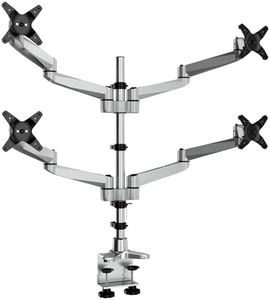 Mount-It! CLiX 4 Monitor Mount Desk Stand, 13-32", Aluminum