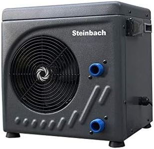 Steinbach Wärmepumpe Mini, für Pools bis 20.000 l Wasserinhalt, Heizleistung 3,9 kW, 220V Betriebsspannung, Wasseranschluss Ø 32/38 mm, Schwarz, 049273